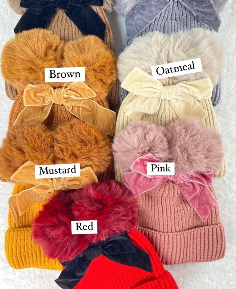 Pom pom personalised hat