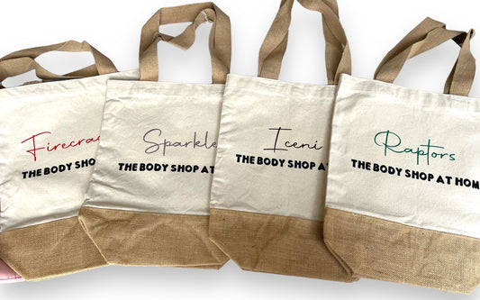 Jute Canvas Tote Bag