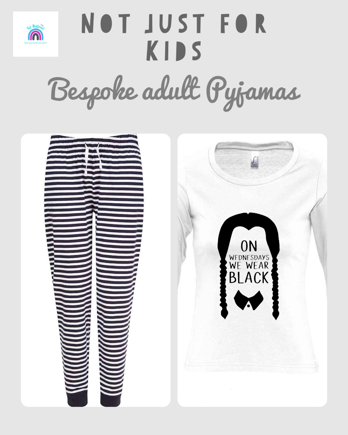 Adult bespoke long sleeve pjs