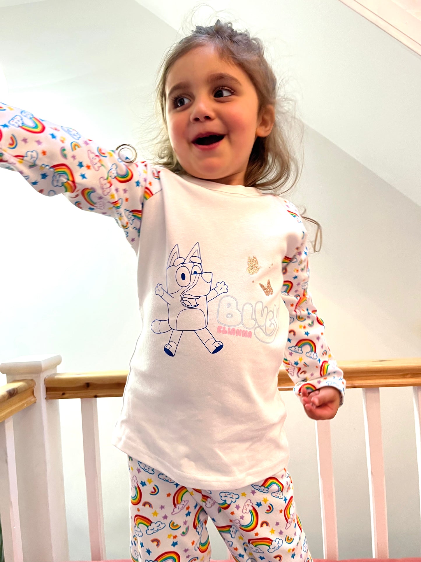 Rainbow Print bespoke pjs
