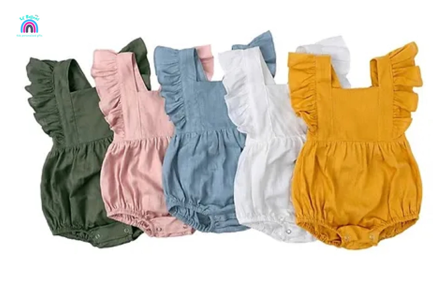 Romper with frill sleeves