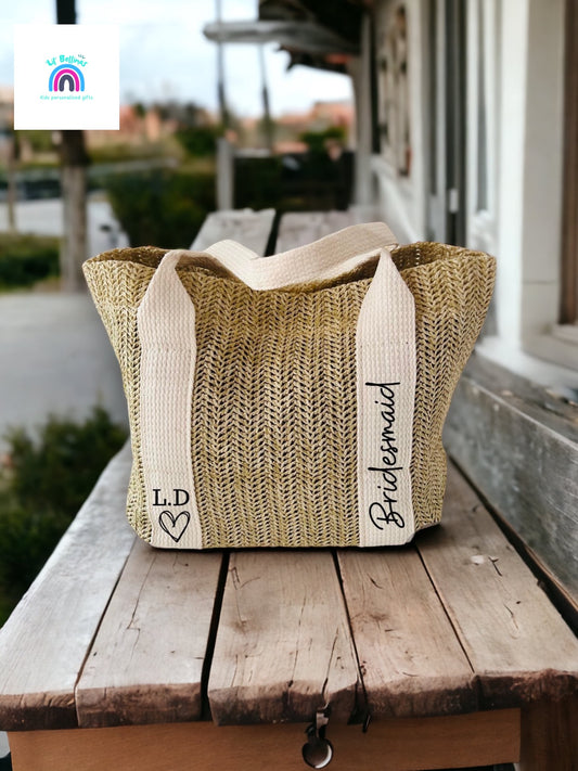 Personalised rattan bag