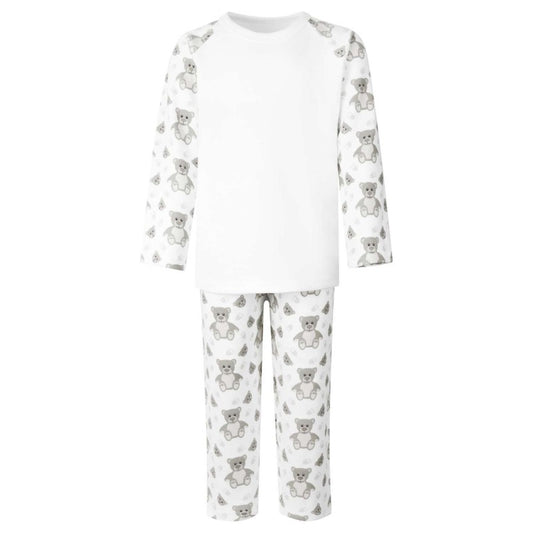 Grey Teddy Bear Bespoke Pjs